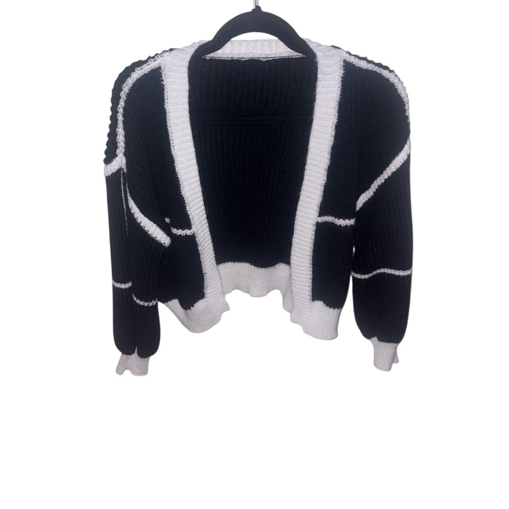 Black and White Sweater Cardigan